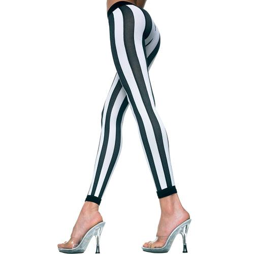 Gestreepte Leggings - Zwart/Wit - PlayForFun