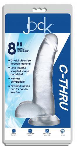 Jock C-Thru Transparante Dildo - 23 cm. - PlayForFun