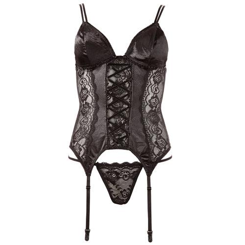 Kanten bustier met jarretels - PlayForFun