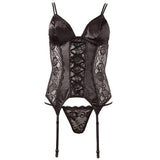 Kanten bustier met jarretels - PlayForFun