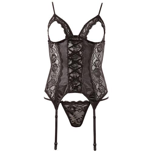 Kanten bustier met jarretels - PlayForFun