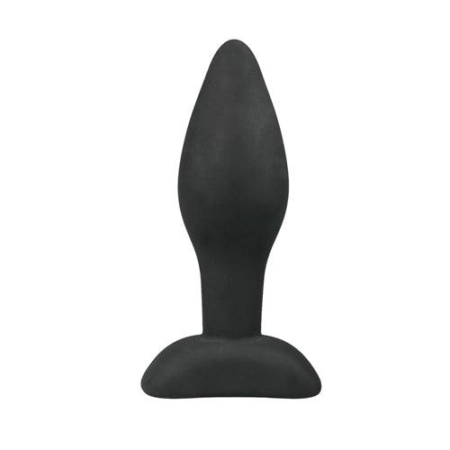 Kleine zwarte siliconen buttplug - PlayForFun