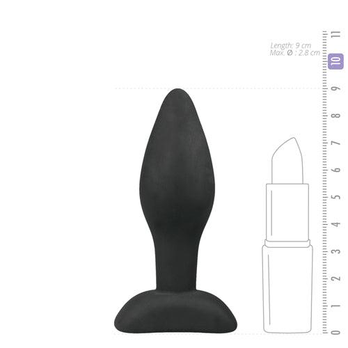 Kleine zwarte siliconen buttplug - PlayForFun