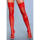 Lace Over It Hold-Up Kousen - Rood - PlayForFun