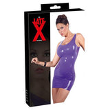 Latex Mini Jurk - Paars - PlayForFun