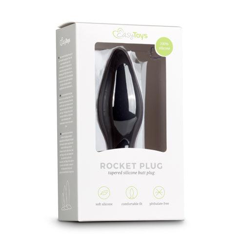 Medium Zwarte Siliconen Buttplug - PlayForFun