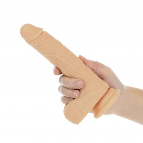 Naked Addiction - Realistische Roterende En Stotende Dildo Met Afstandsbediening - 19 cm - PlayForFun