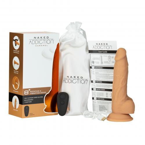 Naked Addiction Roterende & Vibrerende Dildo - 20 cm - PlayForFun