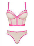 Nudelia 3-delige Jarretel Set - Nude/Roze - PlayForFun