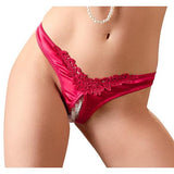 Open Kruis String Met Parels - Rood - PlayForFun