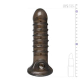 Penis Sleeve Met Ribbels - Zwart - PlayForFun