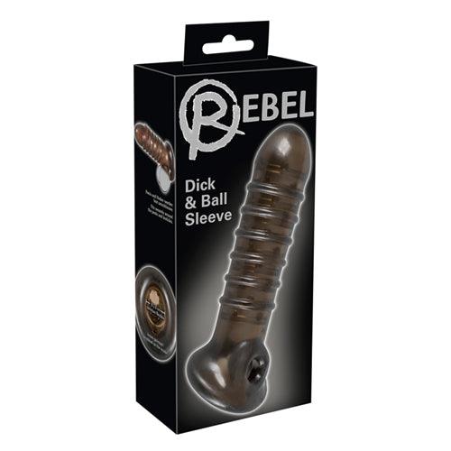 Penis Sleeve Met Ribbels - Zwart - PlayForFun