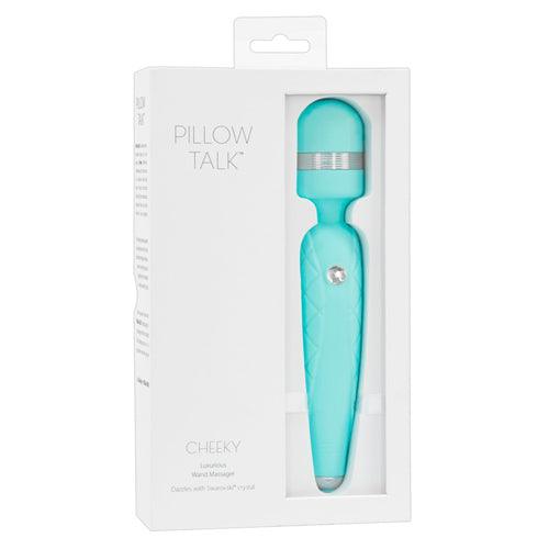 Pillow Talk - Cheeky Wand Vibrator - Teal - PlayForFun