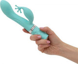 Pillow Talk - Kinky Rabbit & G-Spot Vibrator - Teal - PlayForFun