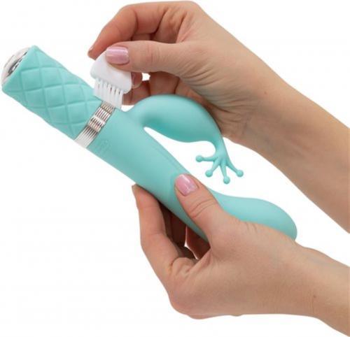 Pillow Talk - Kinky Rabbit & G-Spot Vibrator - Teal - PlayForFun