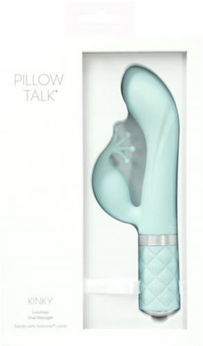 Pillow Talk - Kinky Rabbit & G-Spot Vibrator - Teal - PlayForFun