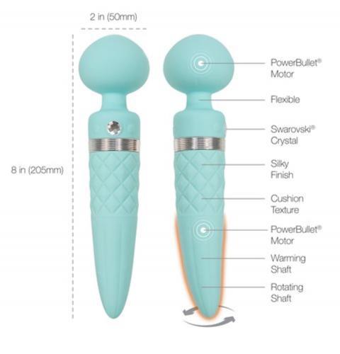 Pillow Talk - Sultry Dubbele Vibrator - Teal - PlayForFun