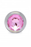 Pink Gem Anaalplug Van Glas Met Steentje - Large - PlayForFun