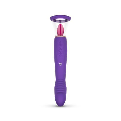 Pleasure Pump Met G-Spot Vibrator - Paars - PlayForFun