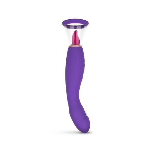 Pleasure Pump Met G-Spot Vibrator - Paars - PlayForFun