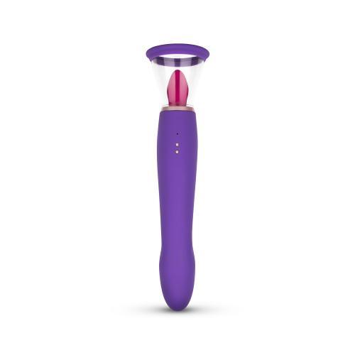 Pleasure Pump Met G-Spot Vibrator - Paars - PlayForFun