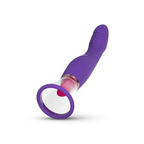 Pleasure Pump Met G-Spot Vibrator - Paars - PlayForFun