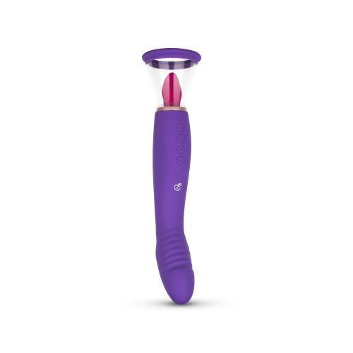 Pleasure Pump Met G-Spot Vibrator - Paars - PlayForFun