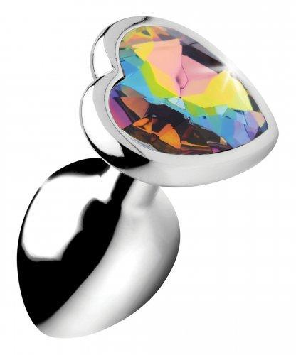 Rainbow Heart Buttplug - Klein - PlayForFun