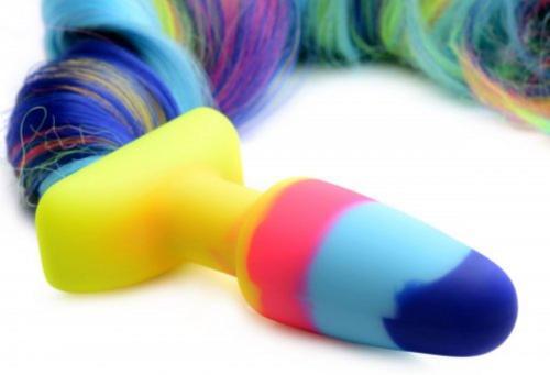 Rainbow Unicorn Anaal Plug met Staart - PlayForFun