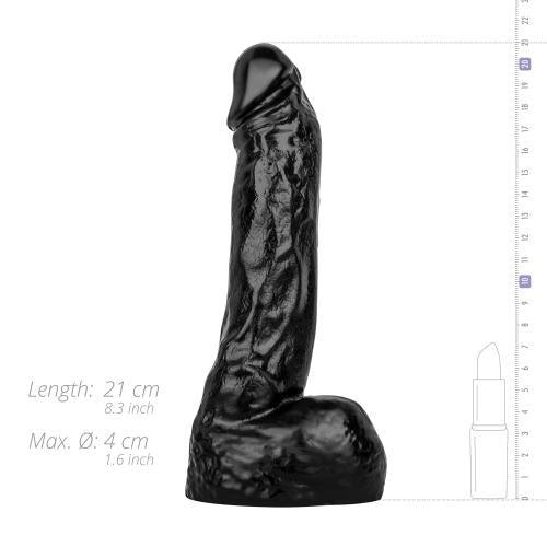 Realistische Dildo 22 cm - Zwart - PlayForFun