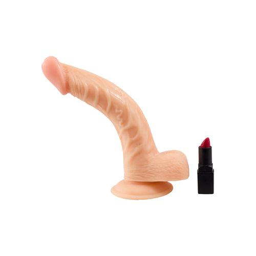 Realistische Dildo Curved Passion Met Balzak - 22 cm - PlayForFun