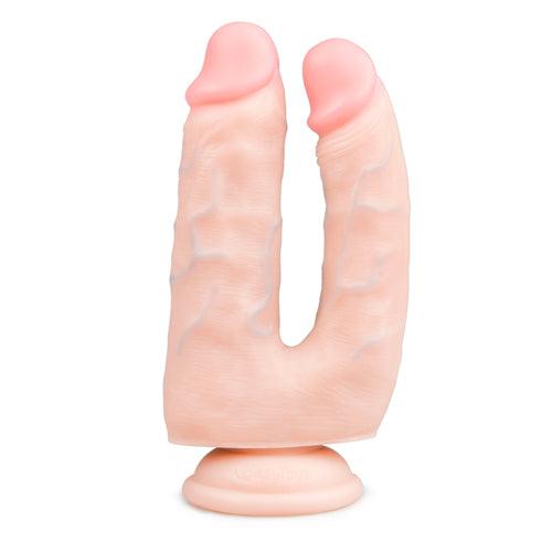 Realistische Dubbele Dildo Met Zuignap - 15 cm - PlayForFun