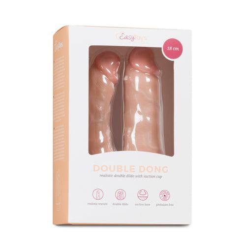 Realistische Dubbele Dildo Met Zuignap - 15 cm - PlayForFun