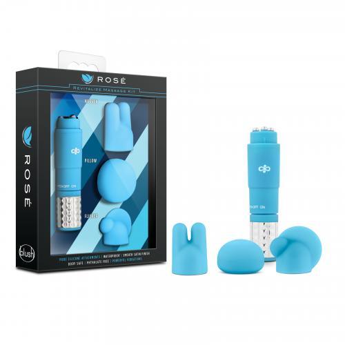 Rose - Luxe Set Met Clitoris Stimulator - Blauw - PlayForFun