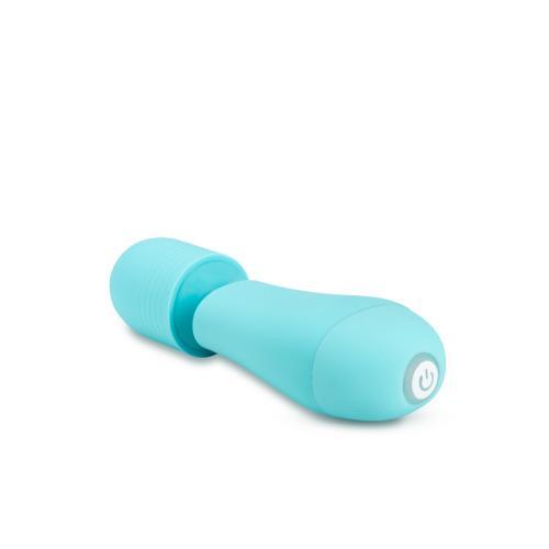 Rose - Petite Wand Vibrator Met Opzetstukken - Blauw - PlayForFun