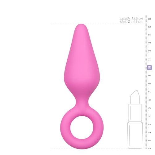 Roze Buttplug Met Trekring - Large - PlayForFun