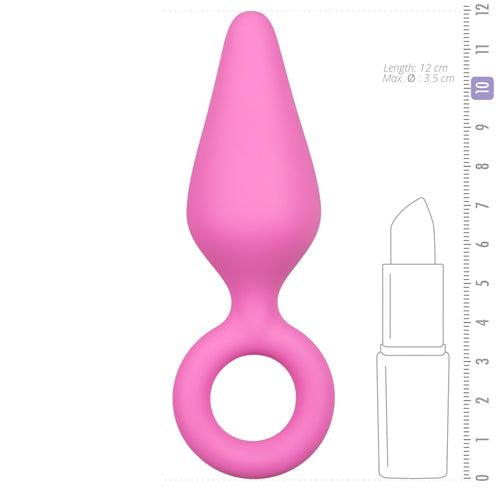 Roze Buttplug Met Trekring - Medium - PlayForFun