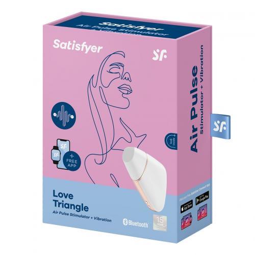 Satisfyer Love Triangle Luchtdrukvibrator - Wit - PlayForFun