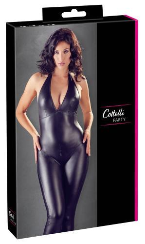 Sexy Wetlook Catsuit Met Open Kruisje - PlayForFun