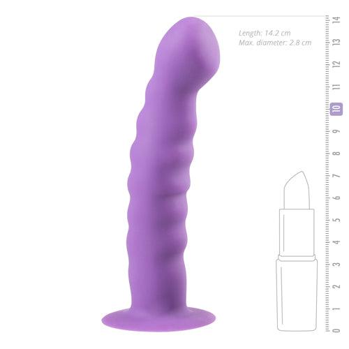 Siliconen dildo met zuignap - paars - PlayForFun