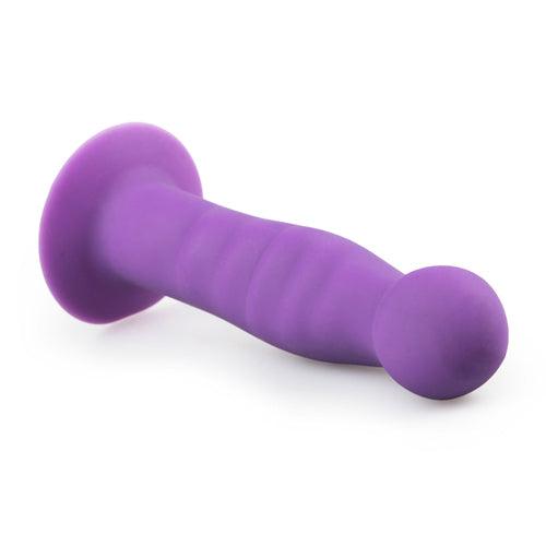 Siliconen dildo met zuignap - paars - PlayForFun