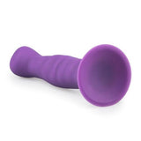 Siliconen dildo met zuignap - paars - PlayForFun