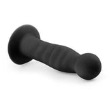 Siliconen dildo met zuignap - zwart - PlayForFun