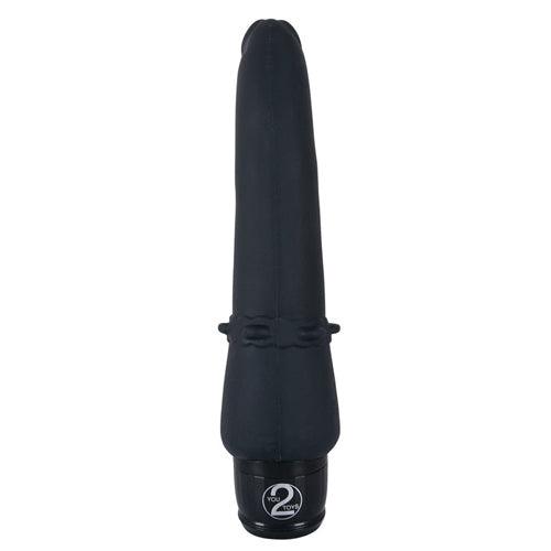 Siliconen zwarte anaal vibrator - PlayForFun