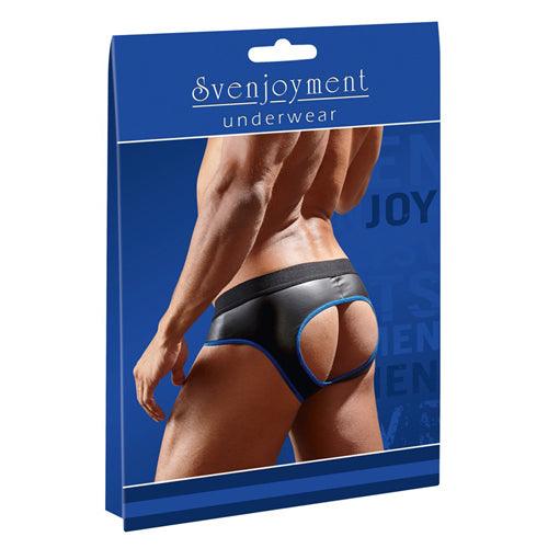 Slip Met Open Achterkant - Zwart/Blauw - PlayForFun