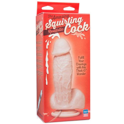 Spuitende Dildo Met Balzak - 13 cm - PlayForFun