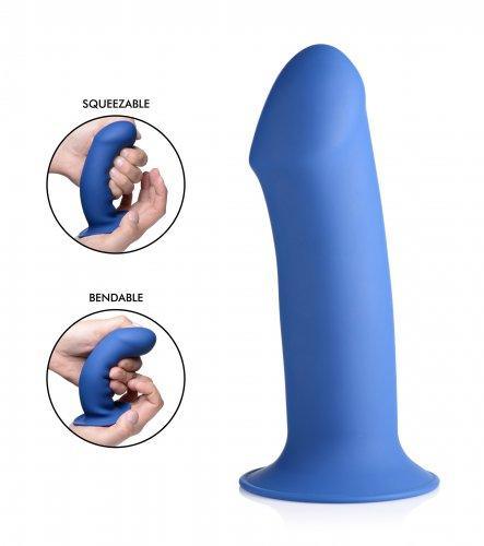 Squeeze-It Dikke Dildo - Blauw - PlayForFun