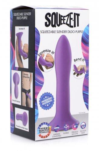 Squeeze-It Siliconen Dildo - Paars - PlayForFun