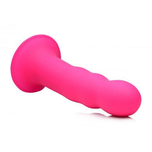 Squeeze-It Wavy Dildo - Roze - PlayForFun