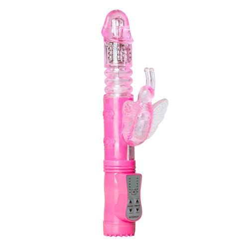 Stotende Butterfly Vibrator - Roze - PlayForFun